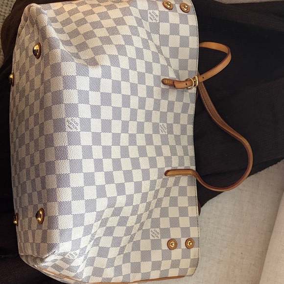 Louis Vuitton Damier Azur Tote - Cream and Tan - Picture 5 of 9